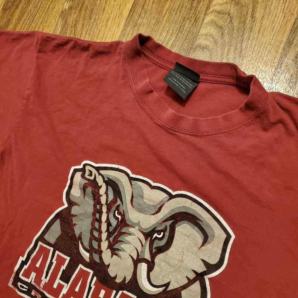Vintage 90s Alabama Crimson Tide Shirt Adult Large Crimson Red Football Pro Edge